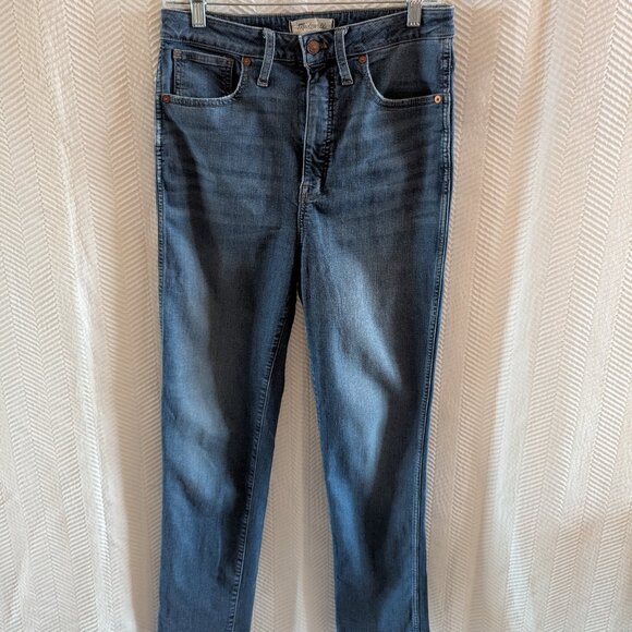 Madewell Curvy Stovepipe Blue Jeans High-Rise Stretch Size 29T Tall Casual Denim - Picture 1 of 13